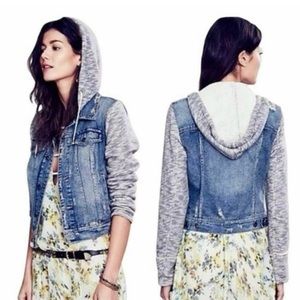 Free people hooded jean jacket